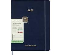 Moleskine 15 Monate Essential Wochenkalender 2026/2027, 1 Wo = 2 Seiten, vertikal, XXL, fester Einband, Saphirblau
