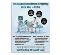 Essential Prenatal Ultrasound Poster What to Expect and Why It Matters Canvas Print for Office Wall(Framed,16x24inch(40x60cm))