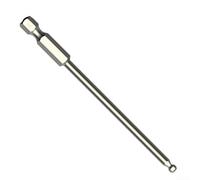 Essential - Punta esagonale magnetica con estremità sferica, 100 mm, 1 pezzo per H2 5 a H8, gambo esagonale da 6 35 mm, per lavori domestici e automobilistici (H4)