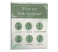 Essential Reiki Symbols Poster A Beginners Guide to Sacred Geometry Canvas Wall Art for New Practitioners Home Study(Unframed,16x24inch(40x60cm))