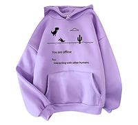 Essentials Felpa con Cappuccio da Donna - Felpe Lunghe per Donna Felpe con Cappuccio a Maniche Lunghe Casual Top Tee Leggero Comodo Vestibilità Ampia Baggy Outfit Felpa con Cappuccio con Stampa