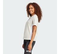 Essentials Maglietta in cotone a 3 strisce Beige / White S