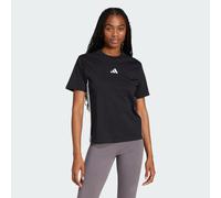 adidas Donna Essentials 3-Stripes Cotton T-Shirt, Black/White, M