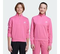 Felpa per ragazze Adidas Junior Full-Zip Sweatshirt - pink fusion/white - Rosa (164 cm)