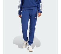 Essentials Pantaloni con risvolto in french terry a 3 strisce Dark Blue / White 2XL