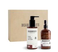 Essentials Skincare - Confezione per la cura della barba da uomo quotidiano | Include detergente per barba e viso + balsamo per barba | Antirughe, senza prurito e formula ad assorbimento rapido