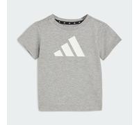 ESSENTIALS T-SHIRT Medium Grey Heather / White 3-4A