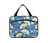 Essentials Trip Bolsa para guardar trucaje L Borsa da viaggio pieghevole blu e oro con gancio per cosmetici e cura della pelle lavabile