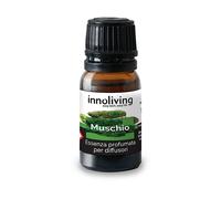 Innoliving Essenza Profumata Made in Italy INN-774MUS per Diffusori d’Aroma, Flacone da 10 ml Selezionabile, 100% Concentrata, Aromi Agrumi, Muschio, Vaniglia, Talco, Lavanda, Blu (Versione Muschio)
