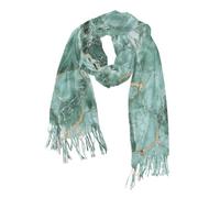 essenziale cashmere sentire inverno sciarpa calda per le donne per la primavera Verde Oro Irregolare Marmo Texture chalinas para mujer