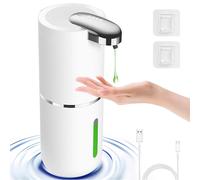 Essenziale per Ognissanti e Natale - Nuovo dispenser di sapone automatico con sensore, dispenser di sapone liquido senza contatto, montato a parete, lavamani elettrico con schiuma da 360ml-400ml di ca