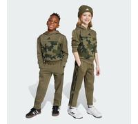 adidas Mixte enfant Seasonal Essentials Little Kids Camo Fleece Jogger Set, olive strata/white, 4-5 Years