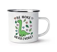 Essere Altro Erbivoro Dinosauro Smalto Tazza Divertente Vegan Vegetarian Animale