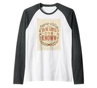 Essere amati è farsi Conoscere Citazione d'Amore retrò Vintage 2 Maglia con Maniche Raglan