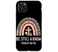 Essere ancora e conoscere Salmo 46:10 Arte Arcobaleno Cristiano Custodia per iPhone 11 Pro Max