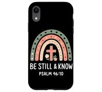 Essere ancora e conoscere Salmo 46:10 Arte Arcobaleno Cristiano Custodia per iPhone XR