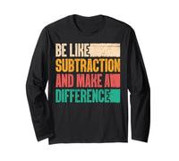 Essere Come sottrazione e Fare la Differenza Divertente Insegnante di Matematica Maglia a Manica