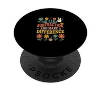 Essere come sottrazione e fare la differenza insegnante di matematica divertente PopSockets PopGrip Adesivo