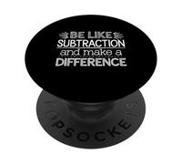 Essere come sottrazione e fare la differenza insegnante matematica gesso PopSockets PopGrip Adesivo