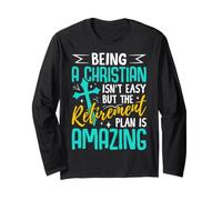 Essere cristiani Non è Facile, ma Il Piano pensionistico è Stupendo Maglia a Manica
