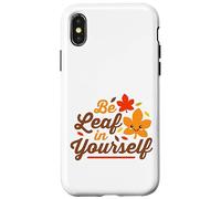 Essere foglia in te stesso credere carino Kawaii Ringraziamento Custodia per iPhone X/XS