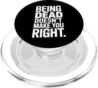 "Essere morti non ti rende giusto" - Progettazione del testo politico PopSockets PopGrip per MagSafe