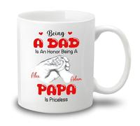 Essere Papà È Un Onore Tazze Da Tè Ceramica Tazza Mug Divertenti Tazza Colazione Regalo Carino Per Regali Di Compleanno Anniversario Natale Regalo 330ml