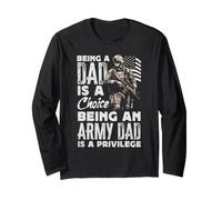 Essere papà è Una Scelta Essere Un papà dell'Esercito è Un privilegio Maglia a Manica