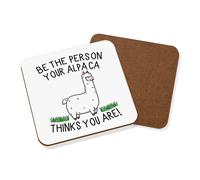 Essere The Persona Il Alpaca Thinks You Are Sottobicchiere Pazzo Donna Man Funny