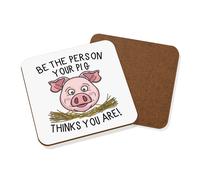 Essere The Persona Tuo Maiale Thinks You Are Sottobicchiere Animale Pazzo Donna