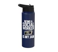 Essere un assistente sociale è il mio assistente sociale Jam Stainless Steel Insulated Water Bottle