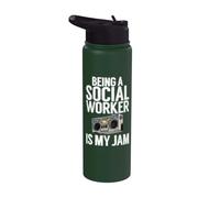 Essere un assistente sociale è il mio assistente sociale Jam Stainless Steel Insulated Water Bottle