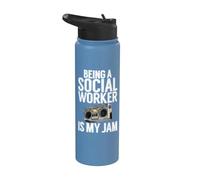 Essere un assistente sociale è il mio assistente sociale Jam Stainless Steel Insulated Water Bottle