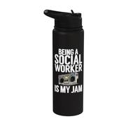 Essere un assistente sociale è il mio assistente sociale Jam Stainless Steel Insulated Water Bottle