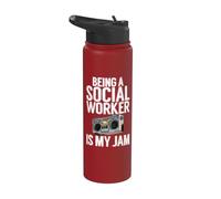Essere un assistente sociale è il mio assistente sociale Jam Stainless Steel Insulated Water Bottle