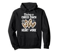 Essere Un Coach di Carriera è Heart Work Leopard Print Felpa con Cappuccio