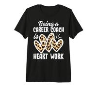 Essere Un Coach di Carriera è Heart Work Leopard Print Maglietta Premium