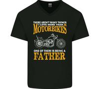 Essere Un Padre Biker Maglietta In Cotone A V Per Uomo