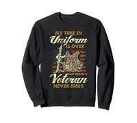 Essere un veterano non finisce mai - Orgoglioso veterano patriottico Felpa