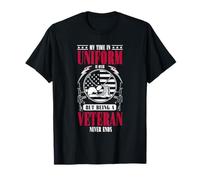 Essere un veterano non finisce mai - Orgoglioso veterano patriottico Maglietta