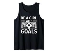 Essere una ragazza con obiettivi Calcio Motivazione Canotta