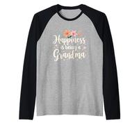 Essere Una Tipografia Floreale Nonna Maglia con Maniche Raglan