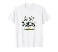 Essere Uno con la Natura: Rustico Floreale ispiratore Maglietta, Uomo, Bianco, L
