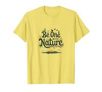 Essere Uno con la Natura: Rustico Floreale ispiratore Maglietta, Uomo, Limone, L