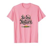 Essere Uno con la Natura: Rustico Floreale ispiratore Maglietta, Uomo, Rosa, 3XL