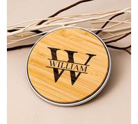 Esseur Caricabatterie wireless in legno personalizzato, caricabatterie wireless portatile certificato Qi 15W, ricarica rapida wireless in legno, regalo per lui, regalo per papà, regalo per fidanzato