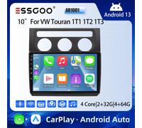 ESSGOO 10" 2 DIN per Volkswagen VW Touran 1T1 1T2 1T3 2004-2008 Android 13 Autoradio Navigazione GPS CarPlay Android Auto 4+64GB Lettore Multimediale Schermo FM RDS BT WiFi 2-32G Carplay