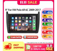 ESSGOO 4+64GB 9" 2 DIN per VW Polo 6R 6C 2009-2017 Autoradio Android 14 Carplay Wireless Android Auto GPS FM WiFi BT Comandi al Volante RDS Mirror Link Schermo Touch Lettore Video Multimediale