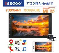 ESSGOO 7'' Autoradio Android 11 2+16G Bluetooth GPS Navi USB RDS Telecamera 2DIN