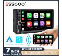 ESSGOO 7 "Per Carplay 2 Din Auto Mp5 Radio Touch Screen Stereo FM Audio Stereo Lettore SD Supporto USB BT Macchina Fotografica HD Mp5 Autoradio 7 inch